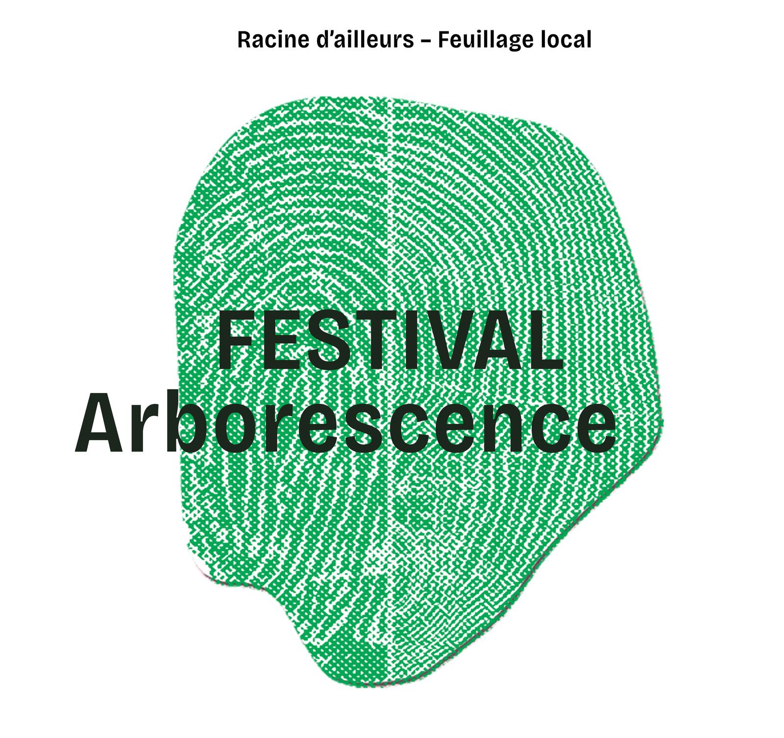 Visuel du premier Festival Arborescence, réalisé par Eléonore Goffin pour Nuancier Médias.